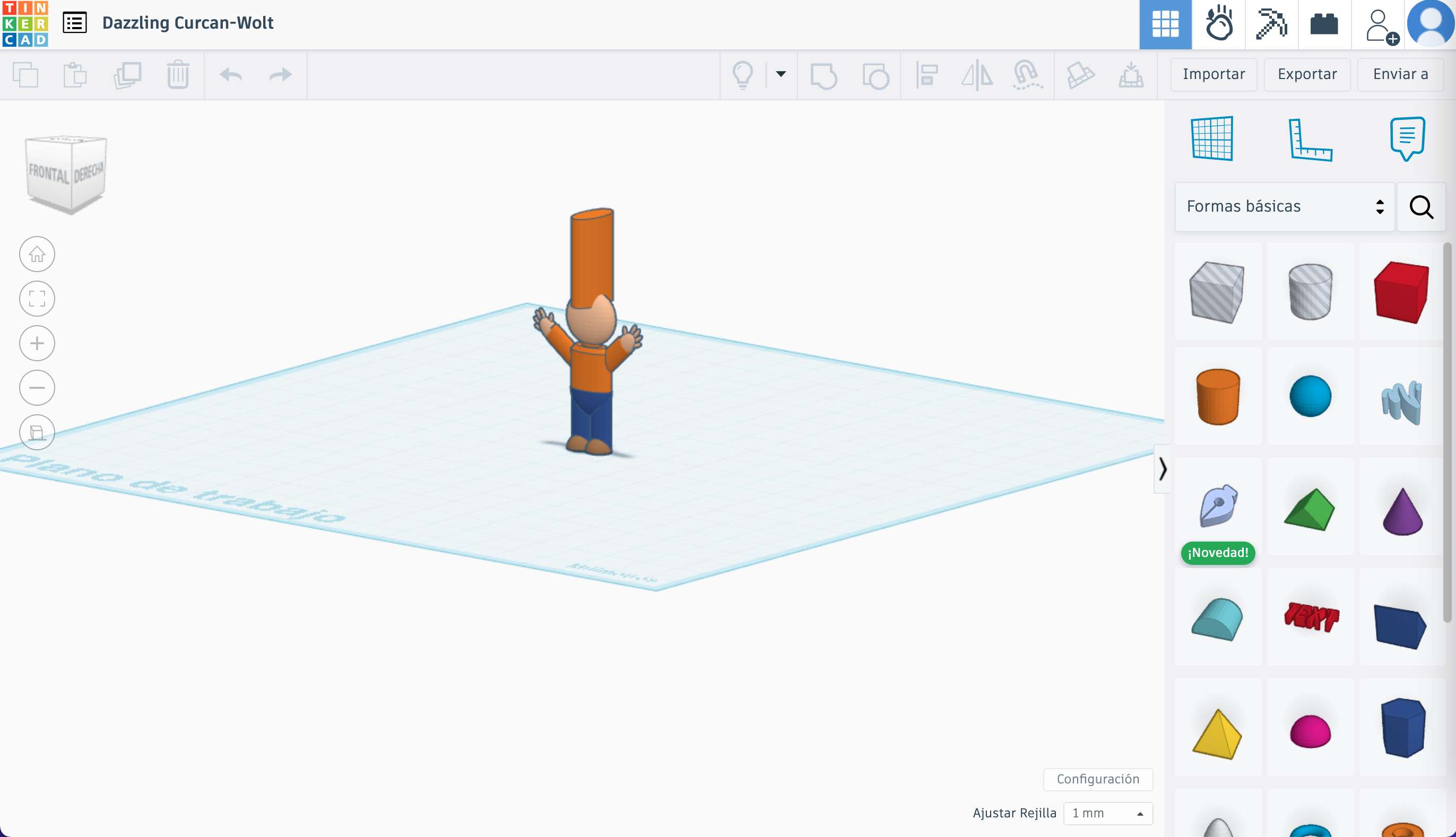 Captura de TinkerCAD
