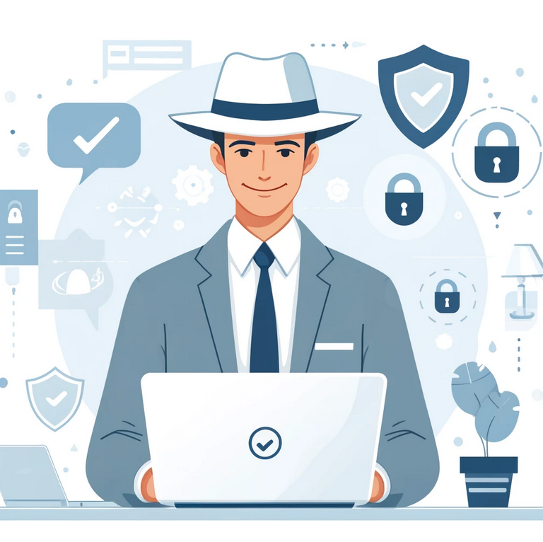 Hacker Sombrero Blanco