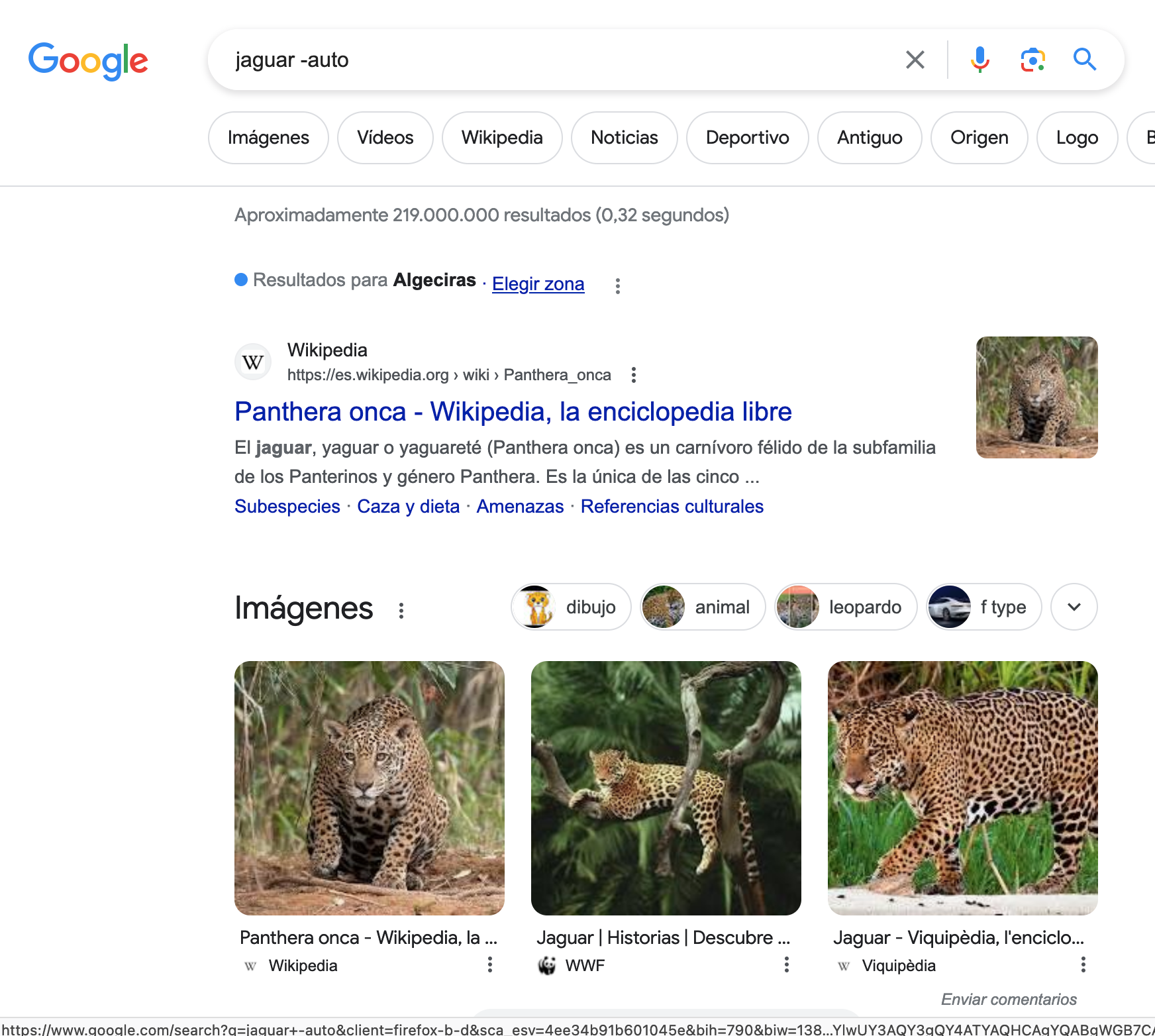 Búsqueda excluyente