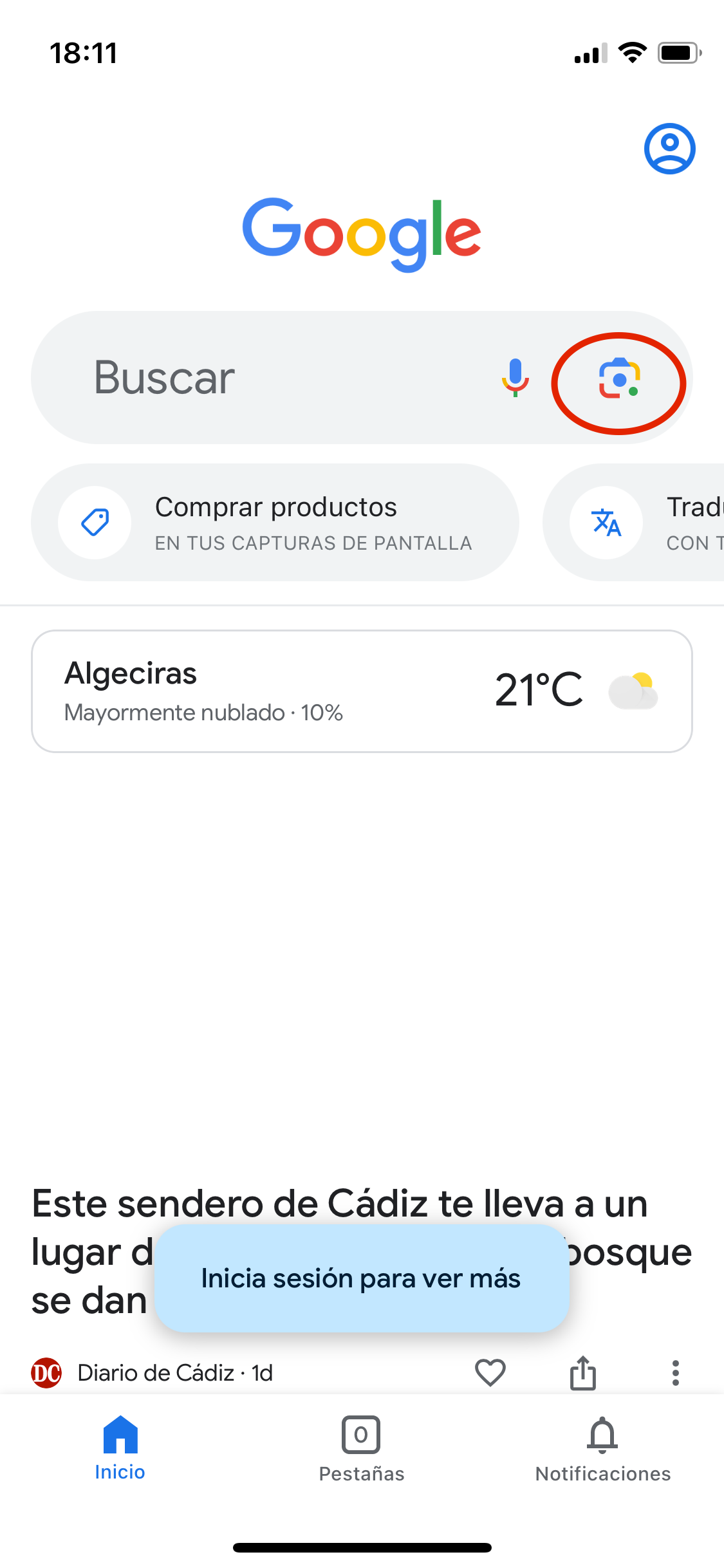 Google Lens en el Móvil