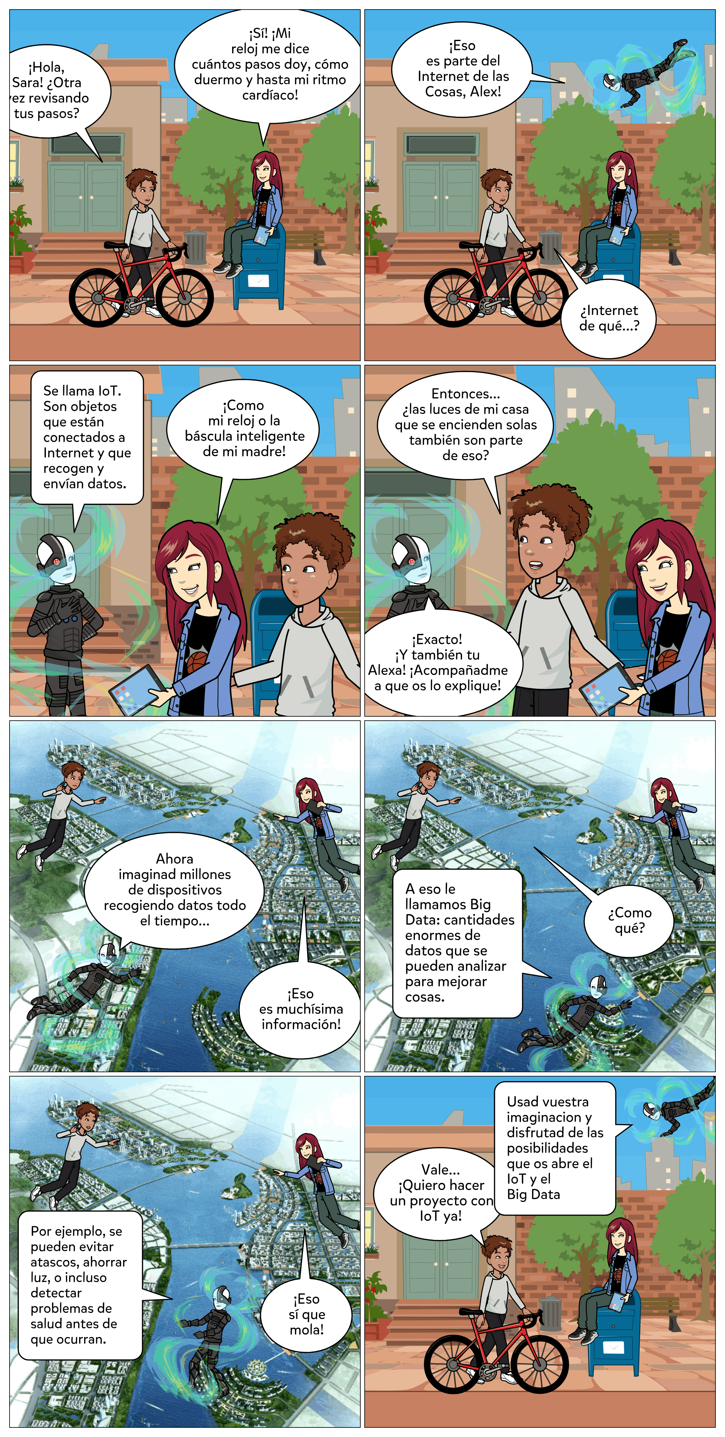 Cómic IoT y Big Data