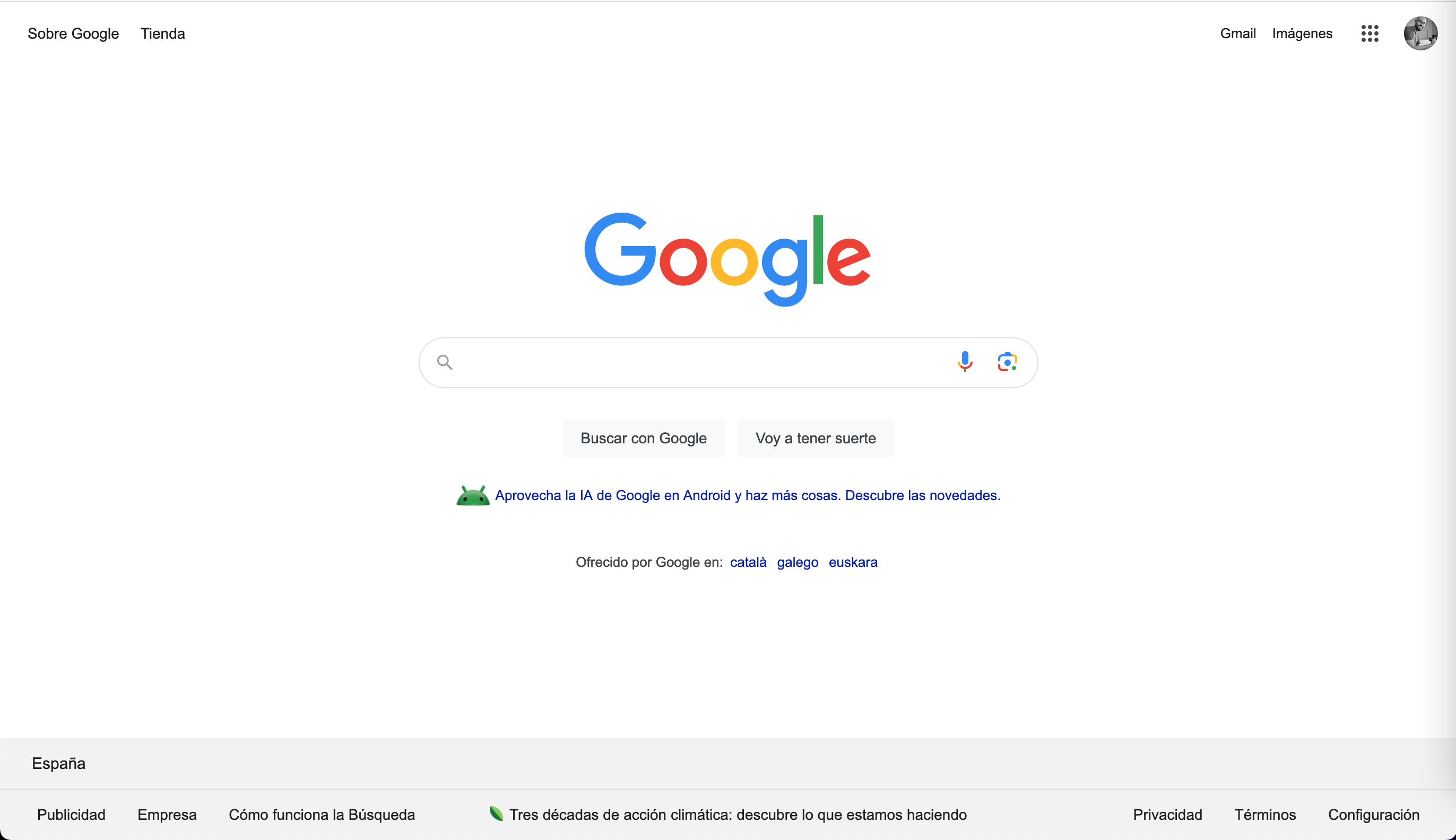 Página de Google