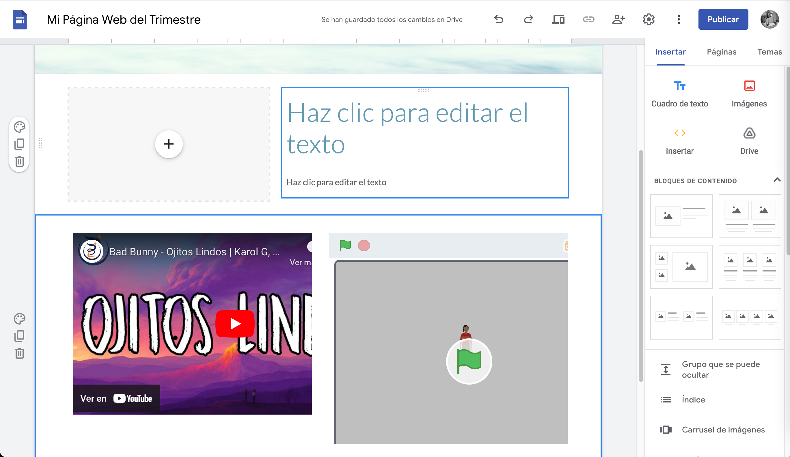 Elementos Insertados