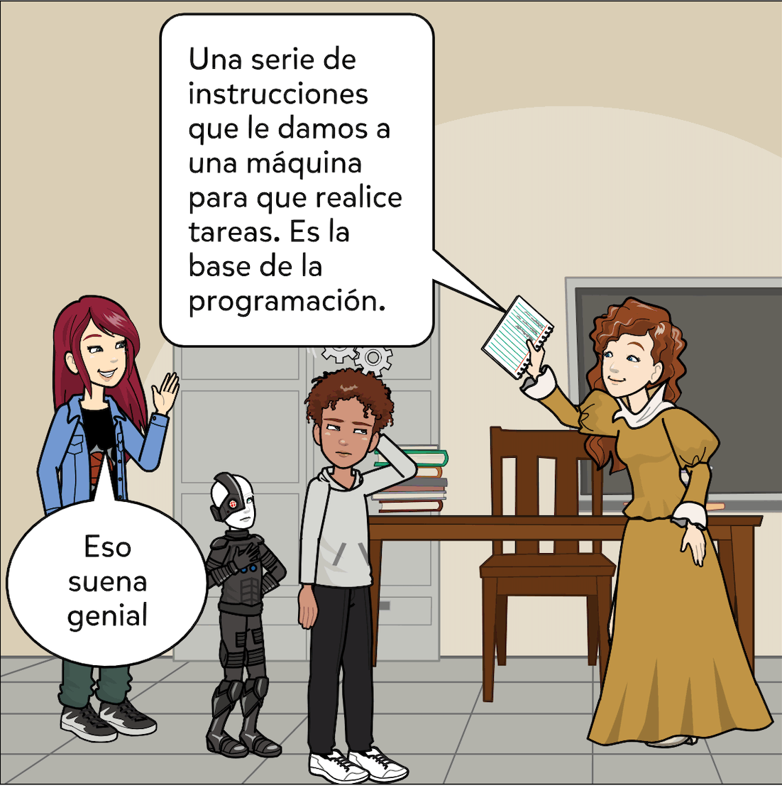 Ada explicando un algoritmo