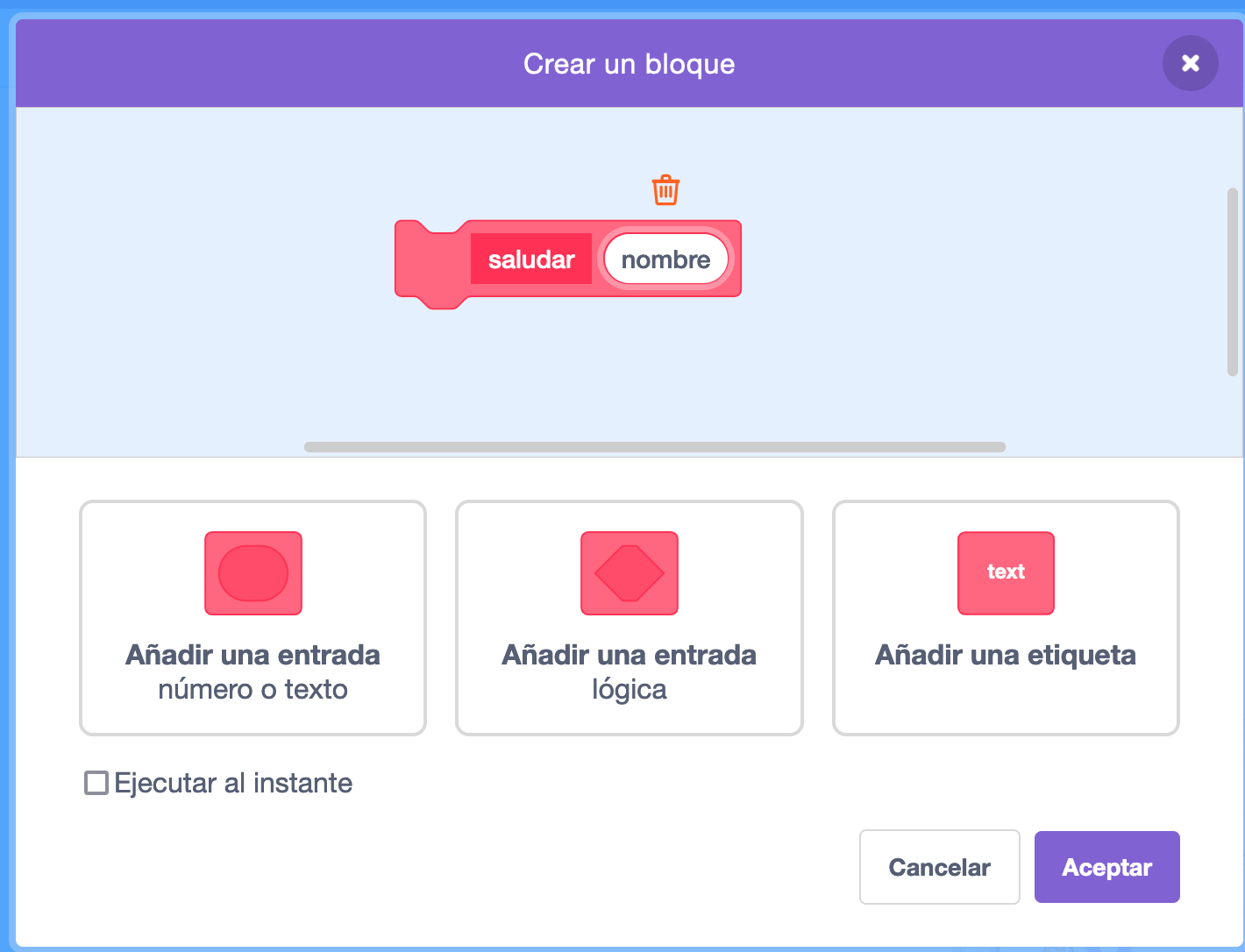 Crear funciones en Scratch