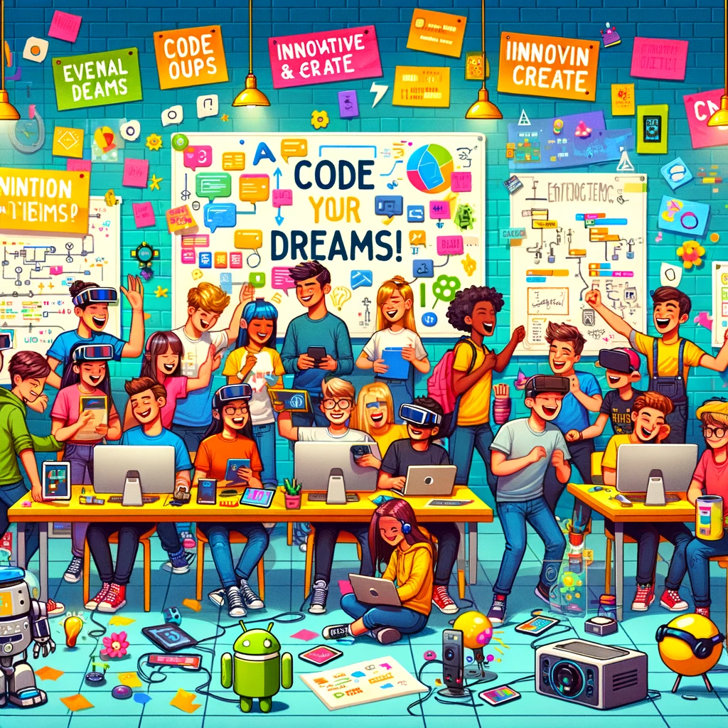 Jóvenes desarrollando apps